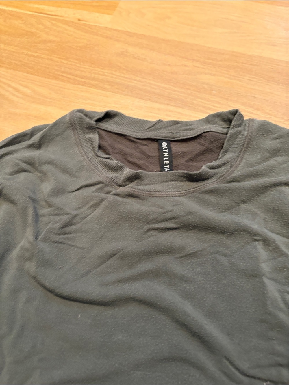 Athleta Olive Green Thermal Crewneck Pullover - Picture 6 of 7